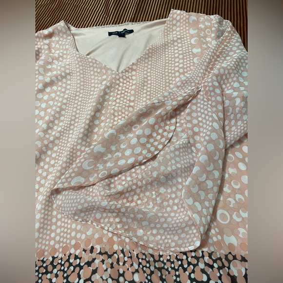Zac & Rachel print dots light pink Women's Top size XL - Picture 5 of 9